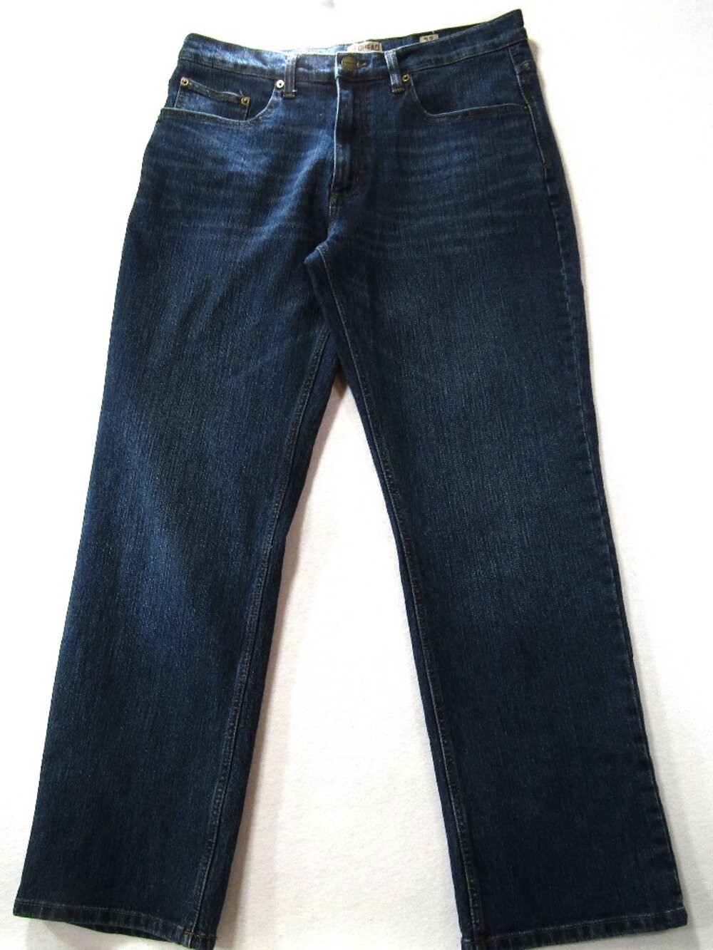 Red Head Men's 33x32 Classic Fit Straight Leg DARK Wash Denim Workwear 100208